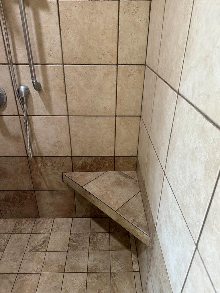 Primary Bedroom Bathroom with Walk-In Tile Shower